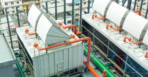 Foto eines Rechenzentrums mit Wasserkühlung