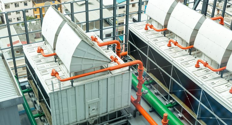 Foto eines Rechenzentrums mit Wasserkühlung