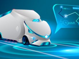 Caminhão com telemetria na estrada