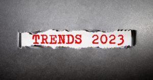 Business concept of trends in 2023