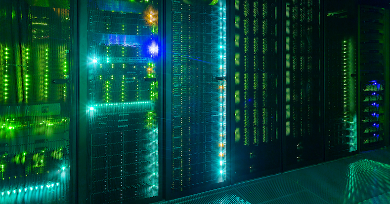 Green data center server room