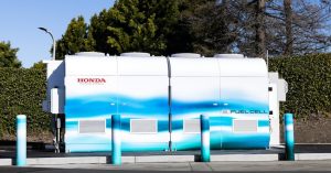 Honda’s fuel cell power station supplies clean and quiet emergency backup power to the data center on the Torrance