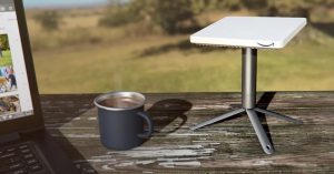 antena para acesso à rede de internet via satélite da Amazon