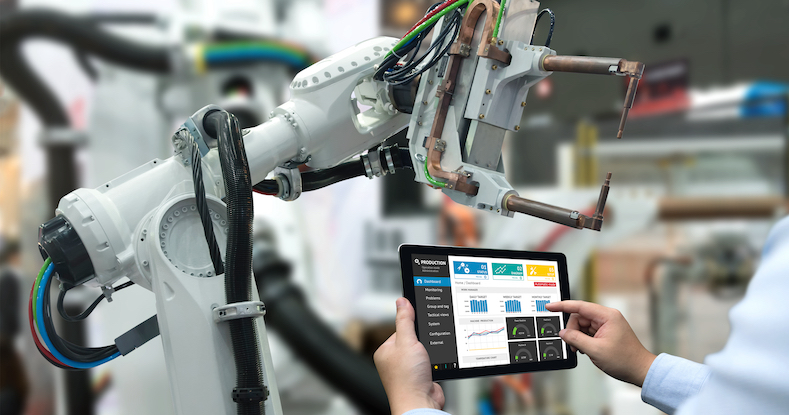 heavy automation robot arm machine in smart factory