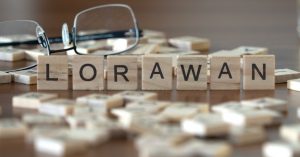 lorawan represented by wooden letter tiles