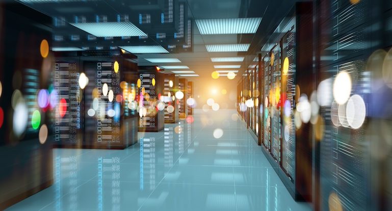 Servers data center room