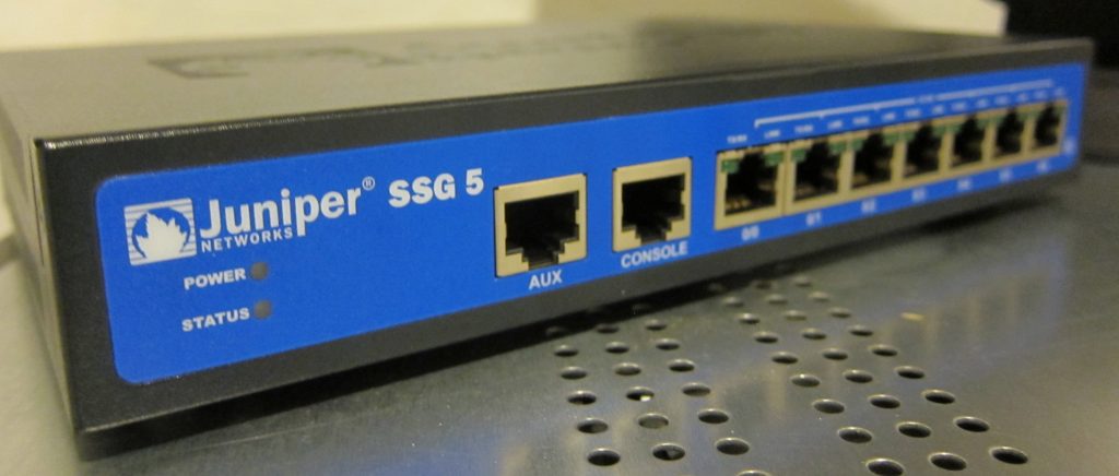 A Juniper SSG5 hardware firewall. Credit: CrisDag on Flickr. CC-BY-2.0