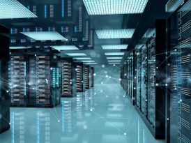 Connection network in dark servers data center room storage systems