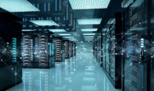 Connection network in dark servers data center room storage systems